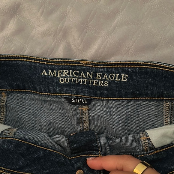 American Eagle Outfitters Dark Blue Denim Mini Skirt - Picture 2 of 4